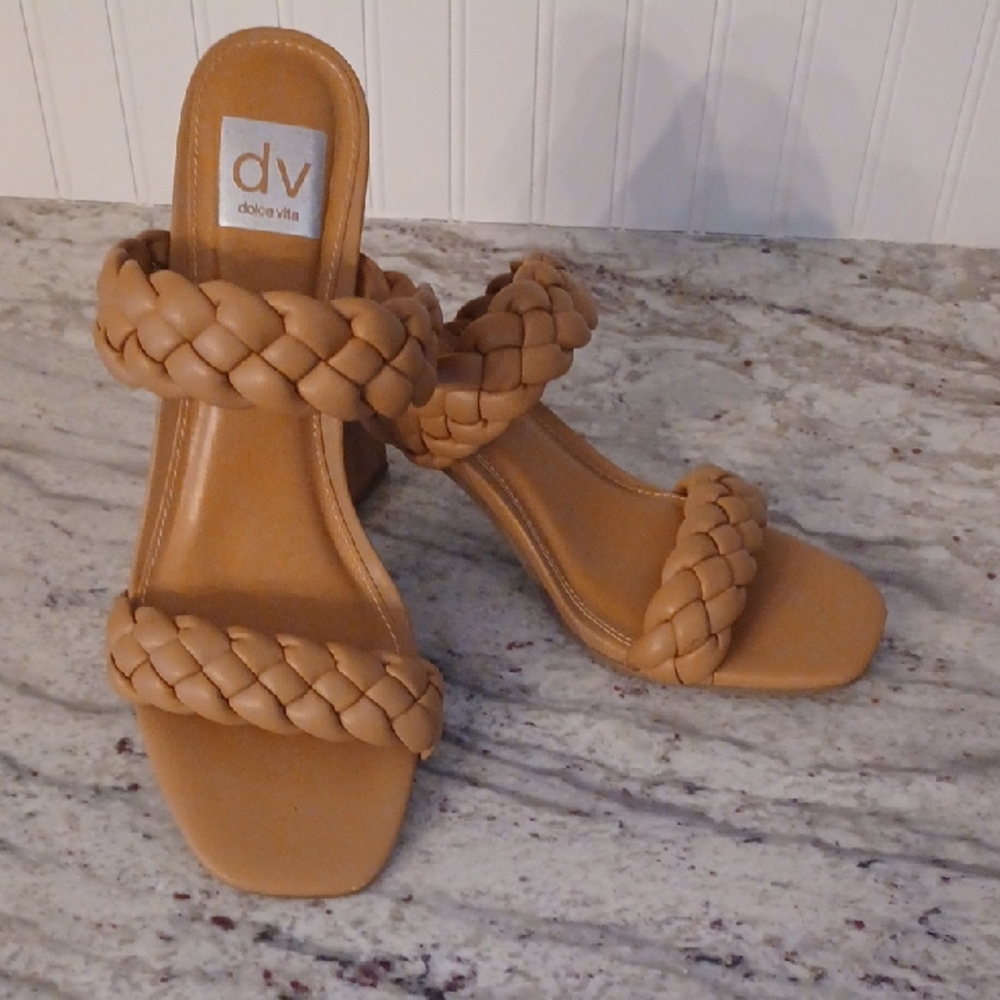 Dolce Vita Tan Sandals with Braided Straps